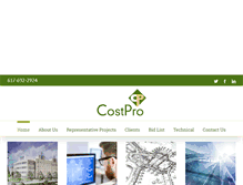 Tablet Screenshot of costpro.net